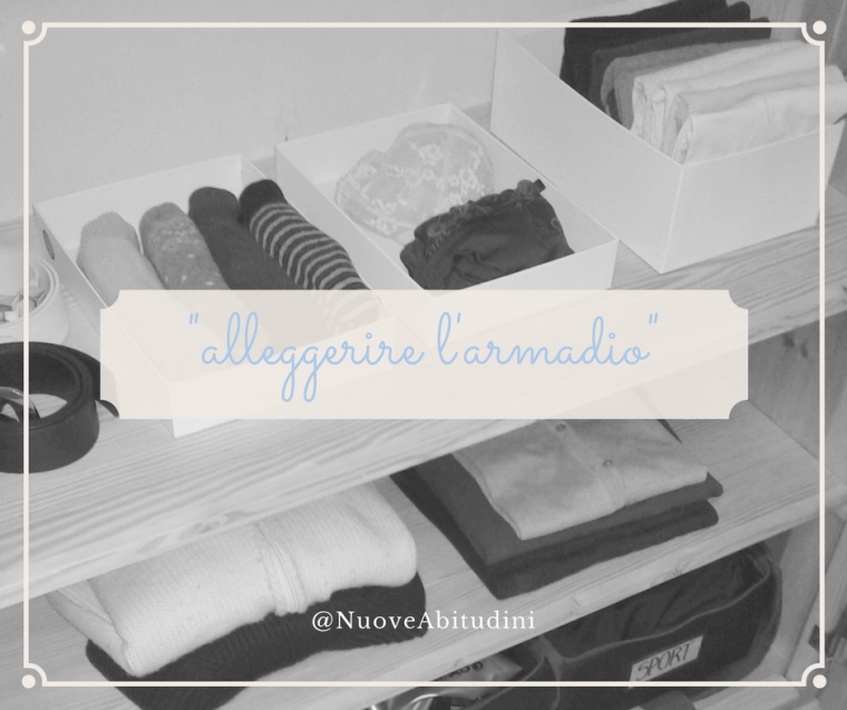armadio vestiti decluttering