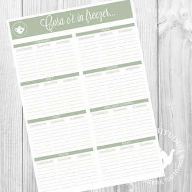 planner stampabile freezer
