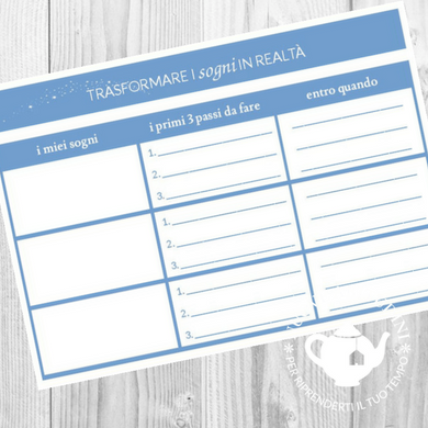trasformare i sogni in realtà