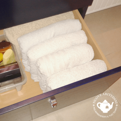 organizzazione asciugamani bagno