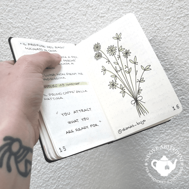 pagine numerate bullet journal