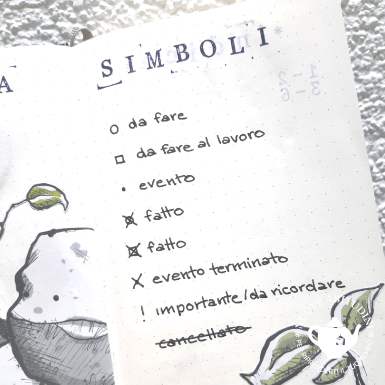 simboli bullet journal
