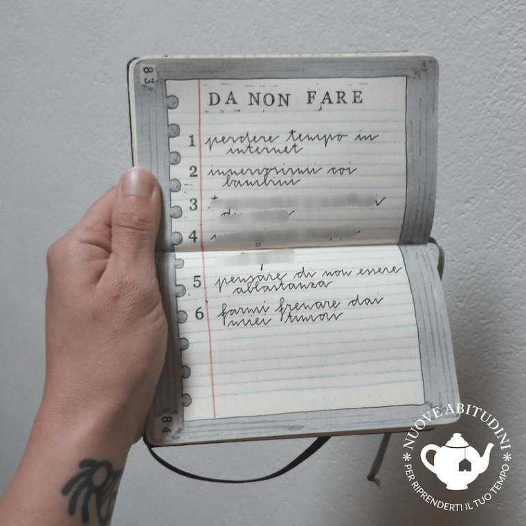 la lista delle cose da non fare