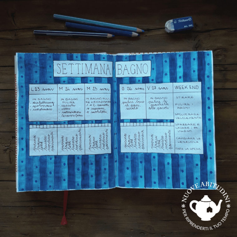 planner pulizia bagno