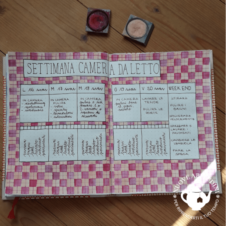 planner pulizia camera
